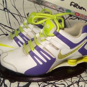 womens blue nike shox